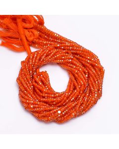 100% Natural Orange Zircon Gemstone Rondelle Beads Strand Zircon Necklace Beads Jewelry Crafts 3X2 mm13 Inch 39 Ct 