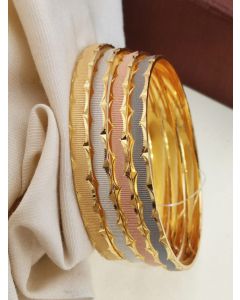 Best Quality 4 Piece Multi Color Bangles Set Pure Brass Fancy Bangle Woman Jewelry
