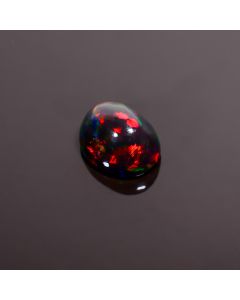 Incredible Top Grade Quality 100% Natural Multi Fire Black Ethiopian Opal Oval Shape Cabochon Gemstone For Making Jewelry 15X12X9 mm 7.85 Ct 