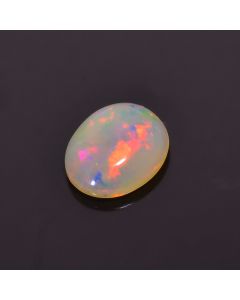 Gorgeous Top Grade Quality 100% Natural Welo Fire Ethiopian Opal Oval Shape Cabochon Loose Gemstone For Making Jewelry 11X9X4mm 1.5 Cts 