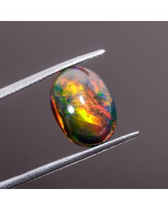 AAA Quality Black Ethiopian Multi Fire Opal Marquise Shape Cabochon Gemstone For Making Jewelry 13X10X6 mm 4.45  Ct 100% Natural Black Opal Smooth Loose Gemstone 