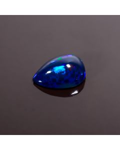 Amazing Top Grade Quality 100% Natural Multi Fire Black Ethiopian Opal Pear Shape Cabochon Gemstone For Making Jewelry 17X12X8 mm 7.95 Ct. 