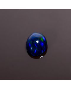 Dazzling Top Grade Quality 100% Natural Multi Fire Black Ethiopian Opal Oval Shape Cabochon Gemstone For Making Jewelry 13X11X7 mm 4.75 Ct. 