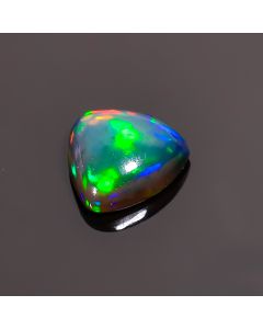 Excellent Top Grade Quality 100% Natural Black Ethiopian Opal Trillion Shape Cabochon Loose Gemstone For Making Jewelry 8X8X3 mm 1.5 Ct SN148