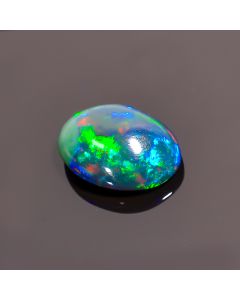 Outstanding Top Grade Quality 100% Natural Black Ethiopian Opal Oval Shape Cabochon Loose Gemstone For Making Jewelry 10X7X4mm 2.35 Ct SN158