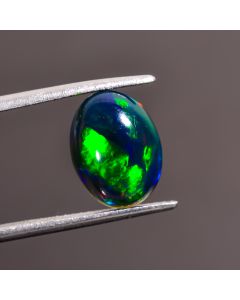 Tempting Top Grade Quality 100% Natural Black Ethiopian Opal Oval Shape Cabochon Loose Gemstone For Making Jewelry 11X8X3 mm 1.9 Ct. SN-163