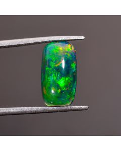 Wonderful Top Grade Quality 100% Natural Black Ethiopian Opal Radiant Shape Cabochon Loose Gemstone For Making Jewelry 13X7X4mm 2.7 Ct SN166