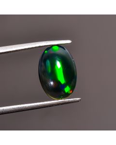 Amazing Top Grade Quality 100% Natural Black Ethiopian Opal Oval Shape Cabochon Loose Gemstone For Making Jewelry 12X8X3 mm 2.05 Ct. SN-167