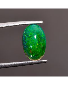 Excellent Top Grade Quality 100% Natural Black Ethiopian Opal Oval Shape Cabochon Loose Gemstone For Making Jewelry 11X6X3 mm 1.65 Ct SN-174