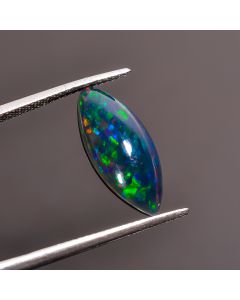 Fabulous Top Grade Quality 100% Natural Black Ethiopian Opal Marquise Shape Cabochon Loose Gemstone For Making Jewelry 17X7X3mm 2.1 Ct SN177