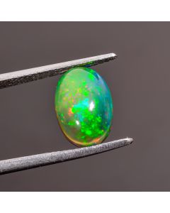 Immaculate Top Grade Quality 100% Natural Black Ethiopian Opal Oval Shape Cabochon Loose Gemstone For Making Jewelry 11X7X4 mm 2.1 Ct SN-180