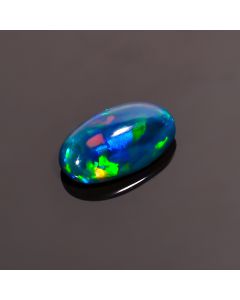 Splendid Top Grade Quality 100% Natural Black Ethiopian Opal Oval Shape Cabochon Loose Gemstone For Making Jewelry 10X6X4 mm 1.6 Ct. SN-185