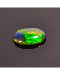 Stunning Top Grade Quality 100% Natural Black Ethiopian Opal Oval Shape Cabochon Loose Gemstone For Making Jewelry 11X6X3 mm 1.35 Ct. SN-187