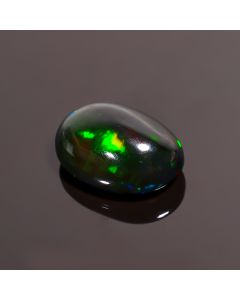 Excellent Top Grade Quality 100% Natural Black Ethiopian Opal Oval Shape Cabochon Loose Gemstone For Making Jewelry 15X10X7 mm 6.4 Ct SN-200