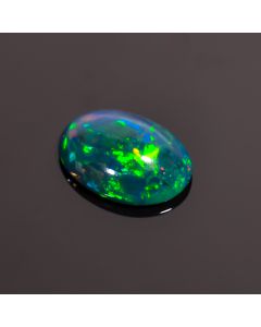 Elegant Top Grade Quality 100% Natural Black Ethiopian Opal Oval Shape Cabochon Loose Gemstone For Making Jewelry 11X7X4 mm 2.55 Ct. SN-202