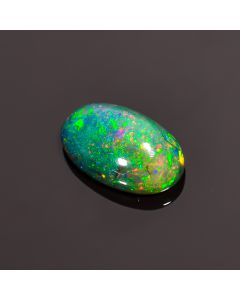 Immaculate Top Grade Quality 100% Natural Black Ethiopian Opal Oval Shape Cabochon Loose Gemstone For Making Jewelry 11X7X4 mm 2.1 Ct SN-206