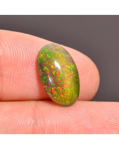 Amazing Top Grade Quality 100% Natural Black Ethiopian Opal Oval Shape Cabochon Loose Gemstone For Making Jewelry 13X8X4 mm 2.8 Ct. SN-211