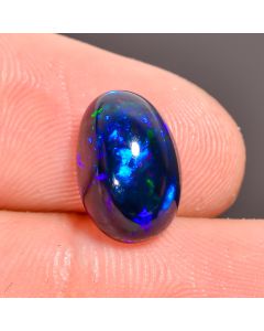 Terrific Top Grade Quality 100% Natural Black Ethiopian Opal Oval Shape Cabochon Loose Gemstone For Making Jewelry 11X7X4 mm 2.45 Ct. SN-221