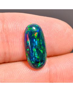 Wonderful Top Grade Quality 100% Natural Black Ethiopian Opal Oval Shape Cabochon Loose Gemstone For Making Jewelry 14X6X3 mm 1.85 Ct SN-223