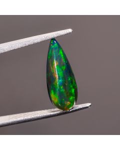 Fabulous Top Grade Quality 100% Natural Black Ethiopian Opal Pear Shape Cabochon Loose Gemstone For Making Jewelry 17X6X3 mm 1.6 Ct. SN-234