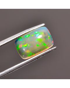 Fantastic Top Grade Quality 100% Natural Black Ethiopian Opal Radiant Shape Cabochon Loose Gemstone For Making Jewelry 12X8X4mm 2.9 Ct SN235