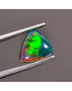 Immaculate Top Grade Quality 100% Natural Black Ethiopian Opal Triangle Shape Cabochon Loose Gemstone For Making Jewelry 9X8X3mm 1 Ct SN-237