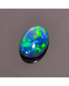 Marvellous Top Grade Quality 100% Natural Black Ethiopian Opal Oval Shape Cabochon Loose Gemstone For Making Jewelry 11X7X4 mm 1.5 Ct SN-239