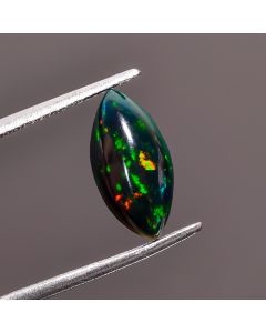 Excellent Top Grade Quality 100% Natural Black Ethiopian Opal Marquise Shape Cabochon Gemstone For Making Jewelry 13X7X4 mm 1.85 Ct. SN-262
