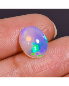 Amazing Top Grade Quality 100% Natural Welo Fire Ethiopian Opal Oval Shape Cabochon Loose Gemstone For Making Jewelry 11X9X5 mm 2 Cts. 