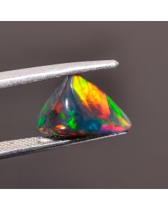 Beautiful Top Grade Quality 100% Natural Black Ethiopian Opal Triangle Shape Cabochon Gemstone For Making Jewelry 11X10X4 mm 1.95 Ct. SN-315