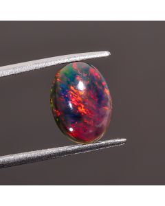 Terrific Top Grade Quality 100% Natural Black Ethiopian Opal Radiant Shape Cabochon Gemstone For Making Jewelry 12X10X6 mm 3.55 Ct. SN-334