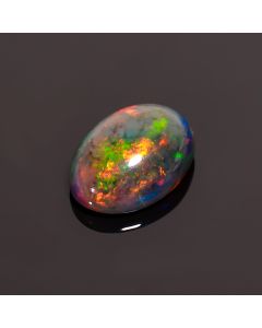 Incredible Top Grade Quality 100% Natural Black Ethiopian Opal Oval Shape Cabochon Loose Gemstone For Making Jewelry 10X7X4 mm 1.4 Ct SN-325