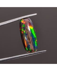 Marvellous Top Grade Quality 100% Natural Black Ethiopian Opal Radiant Shape Cabochon Gemstone For Making Jewelry 20X8X5 mm 4.5 Ct. SN-326