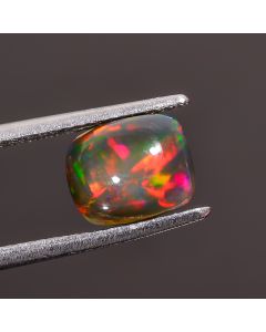 Attractive Top Grade Quality 100% Natural Black Ethiopian Opal Radiant Shape Cabochon Gemstone For Making Jewelry 9X7X4 mm 1.55 Ct. SN-339