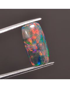 Dazzling Top Grade Quality 100% Natural Black Ethiopian Opal Radiant Shape Cabochon Loose Gemstone For Making Jewelry 17X9X3mm 3.45 Ct SN343