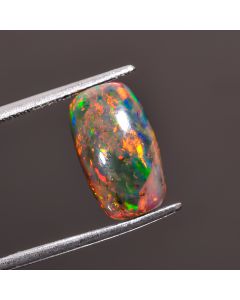 Fantastic Top Grade Quality 100% Natural Black Ethiopian Opal Radiant Shape Cabochon Gemstone For Making Jewelry 14X8X4 mm 2.95 Ct. SN-348