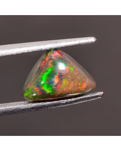 Immaculate Top Grade Quality 100% Natural Black Ethiopian Opal Triangle Shape Cabochon Gemstone For Making Jewelry 11X8X4 mm 1.75 Ct. SN-350