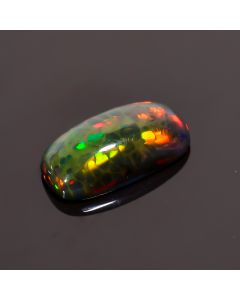 Tempting Top Grade Quality 100% Natural Black Ethiopian Opal Radiant Shape Cabochon Loose Gemstone For Making Jewelry 15X7X4mm 2.8 Ct SN-359