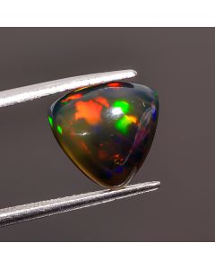 Attractive Top Grade Quality 100% Natural Black Ethiopian Opal Triangle Shape Cabochon Gemstone For Making Jewelry 11X11X4 mm 2.8 Ct. SN-365