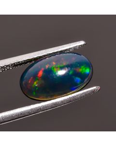 Fabulous Top Grade Quality 100% Natural Black Ethiopian Opal Oval Shape Cabochon Loose Gemstone For Making Jewelry 11X7X3 mm 2.05 Ct. SN-373