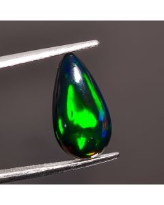 Fantastic Top Grade Quality 100% Natural Black Ethiopian Opal Pear Shape Cabochon Loose Gemstone For Making Jewelry 15X8X3 mm 2.1 Ct. SN-374