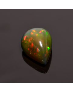 Outstanding Top Grade Quality 100% Natural Black Ethiopian Opal Pear Shape Cabochon Gemstone For Making Jewelry 16X13X10 mm 9.5 Ct. SN-380