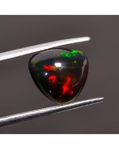 Mind Blowing Top Grade Quality 100% Natural Black Ethiopian Opal Heart Shape Cabochon Gemstone For Making Jewelry 12X11X5 mm 3.1 Ct. SN-384