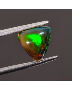 Amazing Top Grade Quality 100% Natural Black Ethiopian Opal Triangle Shape Cabochon Loose Gemstone For Making Jewelry 9X9X4mm 1.45 Ct SN-395