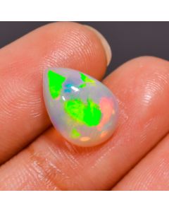 Beautiful Top Grade Quality 100% Natural Welo Fire Ethiopian Opal Pear Shape Cabochon Loose Gemstone For Making Jewelry 13X9X4 mm 2 Cts 