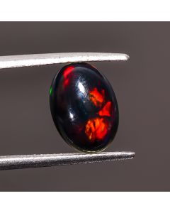 Incredible Top Grade Quality 100% Natural Black Ethiopian Opal Oval Shape Cabochon Loose Gemstone For Making Jewelry 11X8X4 mm 1.6 Ct SN-408