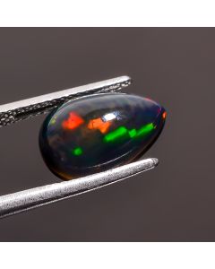 Wonderful Top Grade Quality 100% Natural Black Ethiopian Opal Pear Shape Cabochon Loose Gemstone For Making Jewelry 12X8X5 mm 2.7 Ct. SN-424