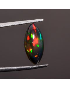 Dazzling Top Grade Quality 100% Natural Black Ethiopian Opal Marquise Shape Cabochon Loose Gemstone For Making Jewelry 15X6X4mm 2.5 Ct SN431