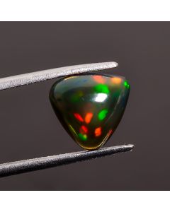 Immaculate Top Grade Quality 100% Natural Black Ethiopian Opal Heart Shape Cabochon Gemstone For Making Jewelry 10X10X5 mm 2.45 Ct. SN-438