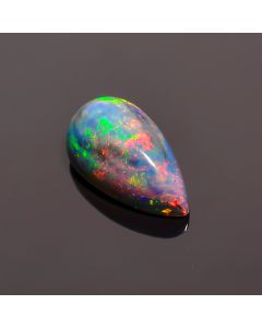 Tempting Top Grade Quality 100% Natural Welo Fire Black Ethiopian Opal Pear Shape Cabochon Gemstone For Making Jewelry 12X7X5mm 2.3 Ct SN452